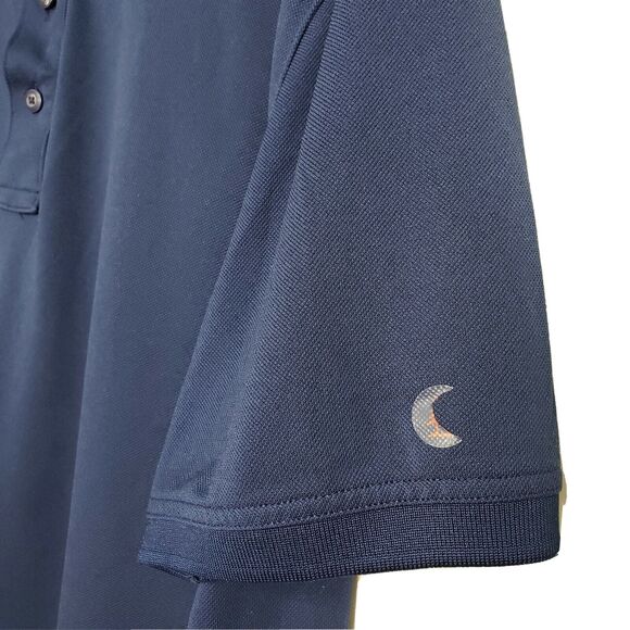 G.H. Bass & Co. Mens Sz XL Polo Shirt Pique Performance Rugby Blue Short Sleeve - Picture 5 of 8